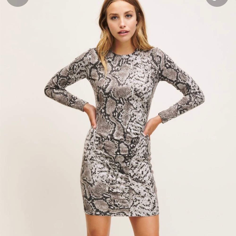 Dynamite snake skin dress